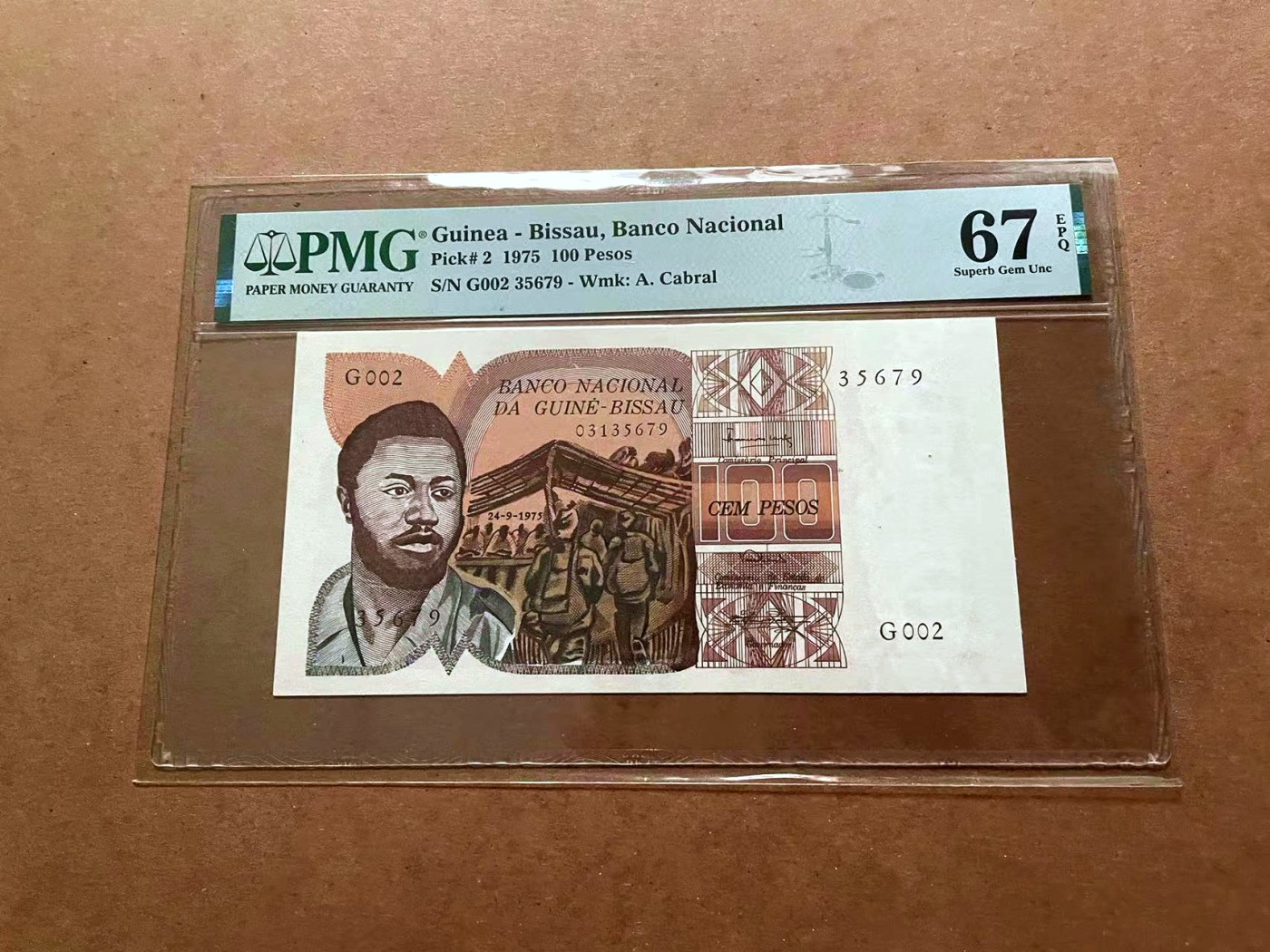 【Blue Auction】✨世界纸币精拍第429期——苍老师专场 PART2 几内亚比绍 1975年100比索 PMG6EPQ