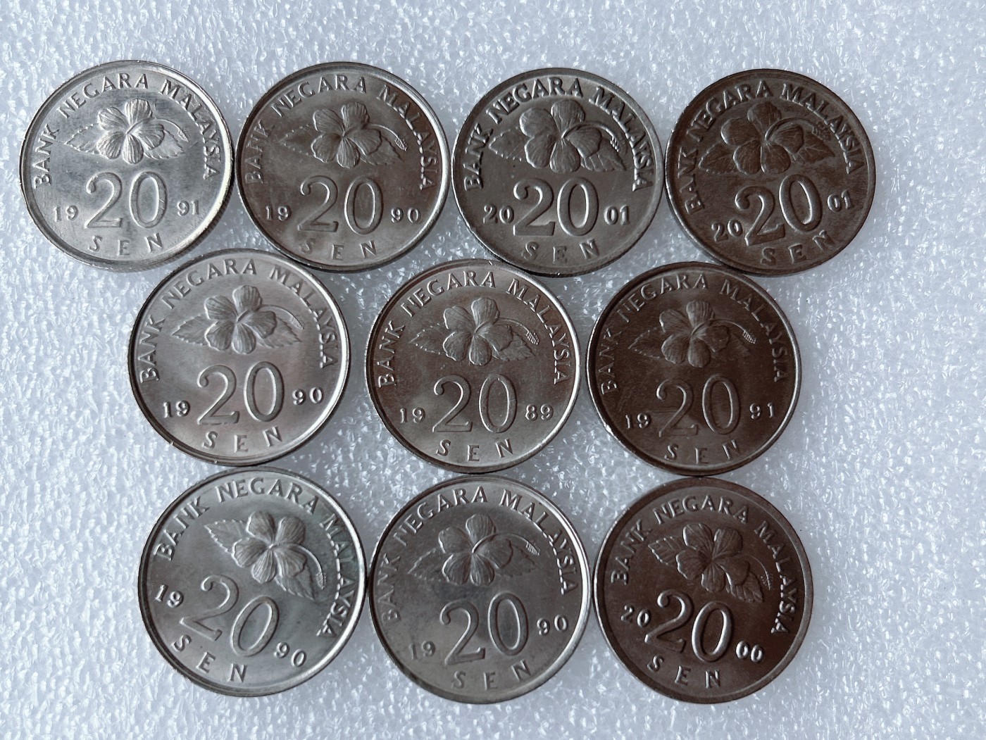 第一海外回流一元起拍收藏 散币专场 第62期 马来西亚20分宝盒 10枚