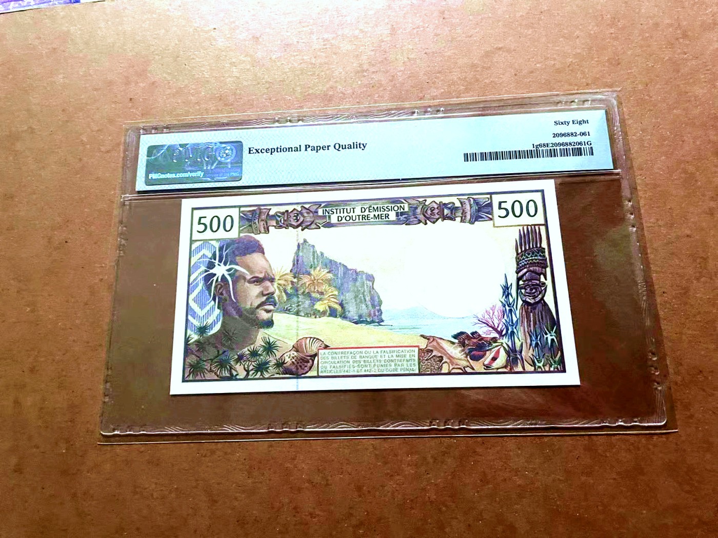 【Blue Auction】✨世界纸币精拍第429期——苍老师专场 PART2 【无47】无法属太平洋 1992年500法郎 PMG68EPQ 超高分