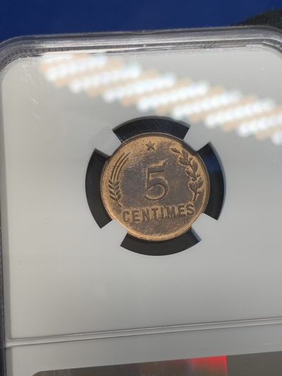 《竞宝斋》第239场-周日，周一 年终拍场 (全场包邮) NGC MS62BN 卢森堡1930年5分铜币，夏洛特女大公青年头像好品不常见配套好货！