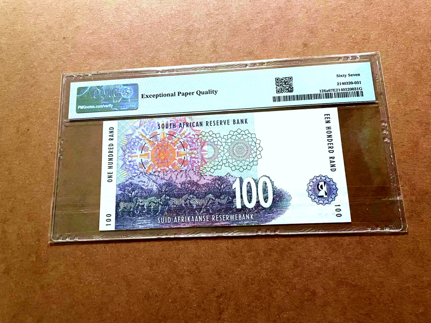 【Blue Auction】✨世界纸币精拍第429期——苍老师专场 PART2 【AA初版】南非 1994年100兰特 PMG67EPQ 