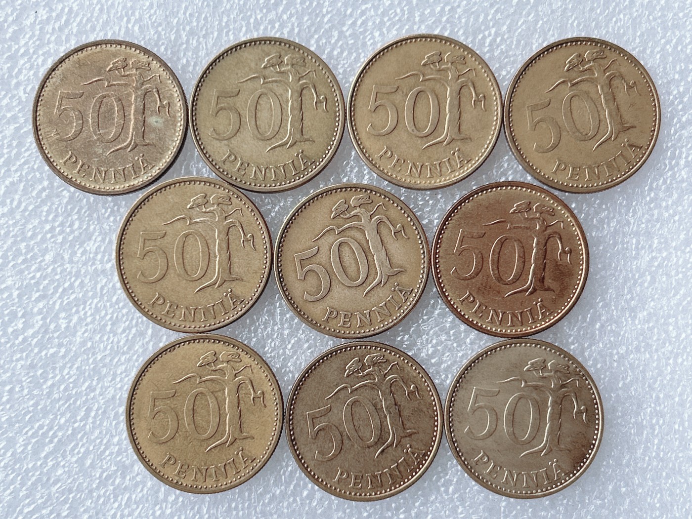 第一海外回流一元起拍收藏 散币专场 第62期 芬兰50芬尼铜币 10枚