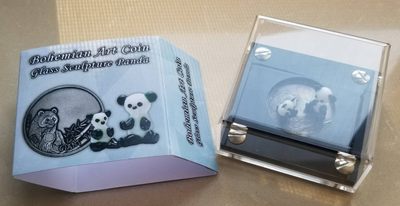 【币将精彩】世界钱币拍卖专场(2024-6-26) - 布基纳法索2016年大熊猫立体玻璃镶嵌银币