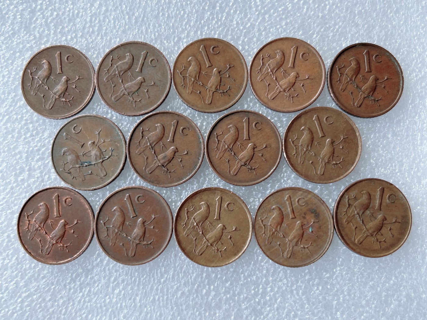 第一海外回流一元起拍收藏 散币专场 第62期 南非1分三个版本 14枚