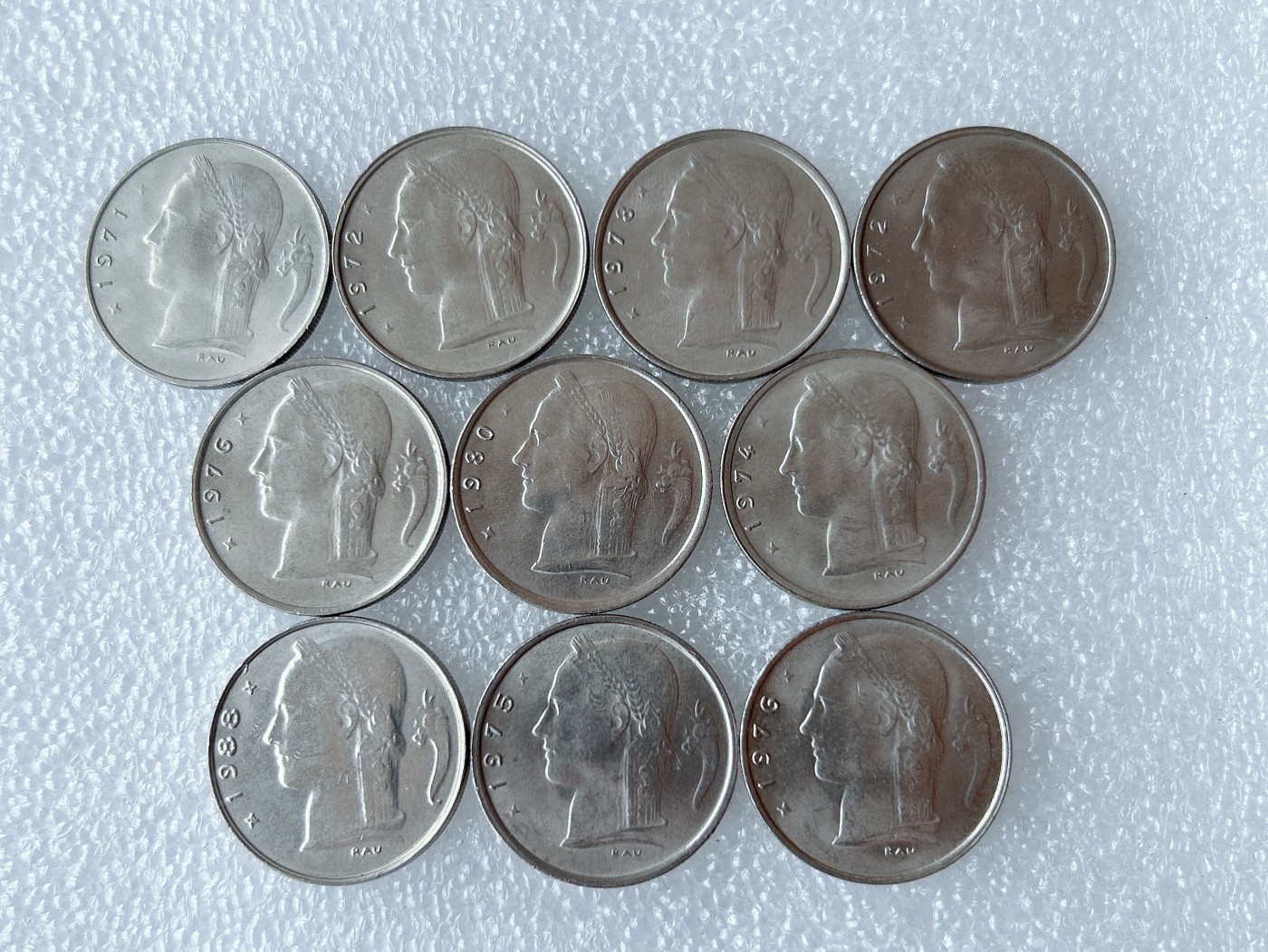 第一海外回流一元起拍收藏 散币专场 第62期 比利时1法郎 10枚