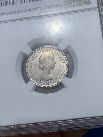 《竞宝斋》第239场-周日，周一 年终拍场 (全场包邮) NGC PF64CAMEO 英国伊丽莎白二世女王幸运六便士 1953年6便士精制镍币