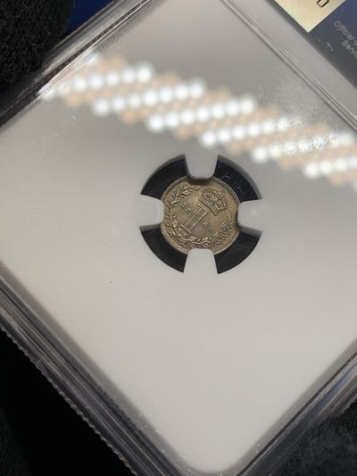 《竞宝斋》第239场-周日，周一 年终拍场 (全场包邮) NGC MS65 1894年英国洗脚币1便士银币 灌足节稀少品种 少见包浆 PL感十足 高分难得
