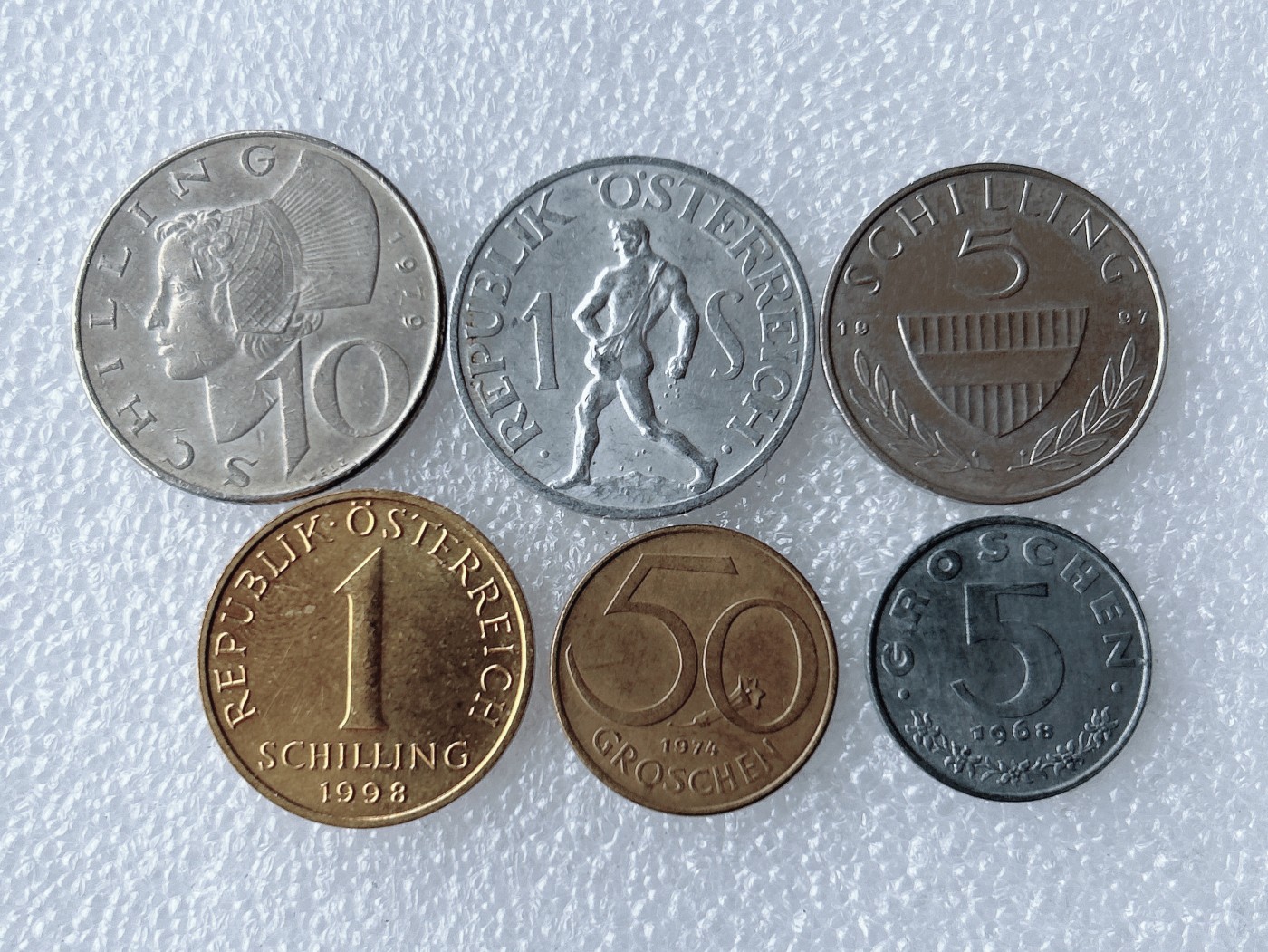 第一海外回流一元起拍收藏 散币专场 第62期 奥地利硬币 6枚