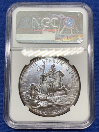 《竞宝斋》第239场-周日，周一 年终拍场 (全场包邮) 唯一冠军分 NGC MS66BN 法国1674年路易十四太阳王拉登堡战役纪念大铜章