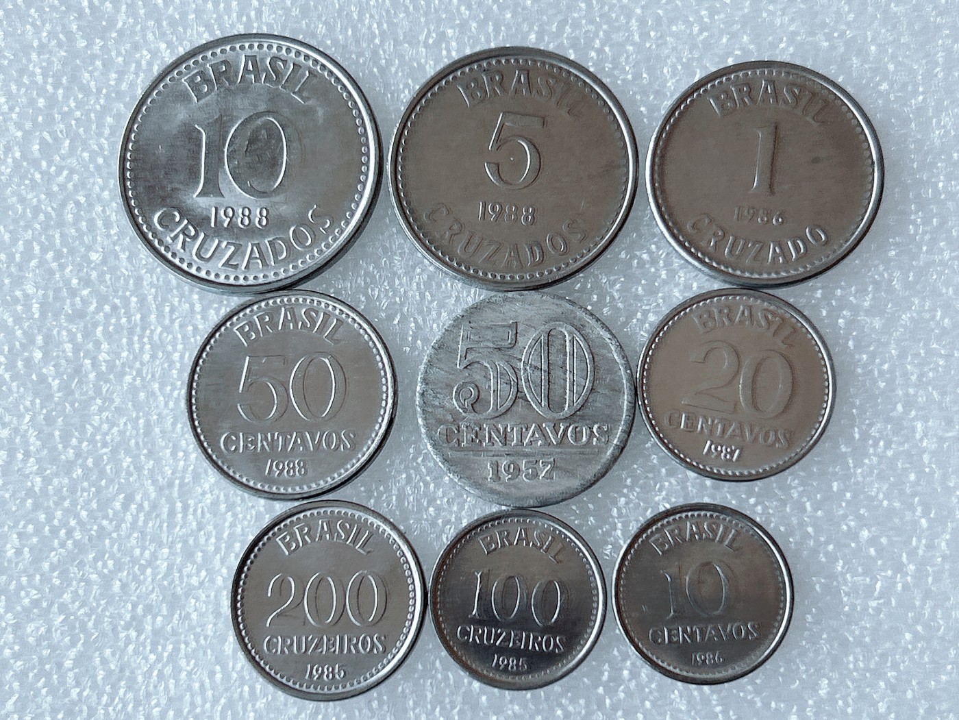 第一海外回流一元起拍收藏 散币专场 第62期 巴西五星徽版不同面值 9枚