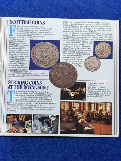 《竞宝斋》第239场-周日，周一 年终拍场 (全场包邮) 英国1984年硬币套装，共8枚，青年女王头像，1/2便士发行最后一年