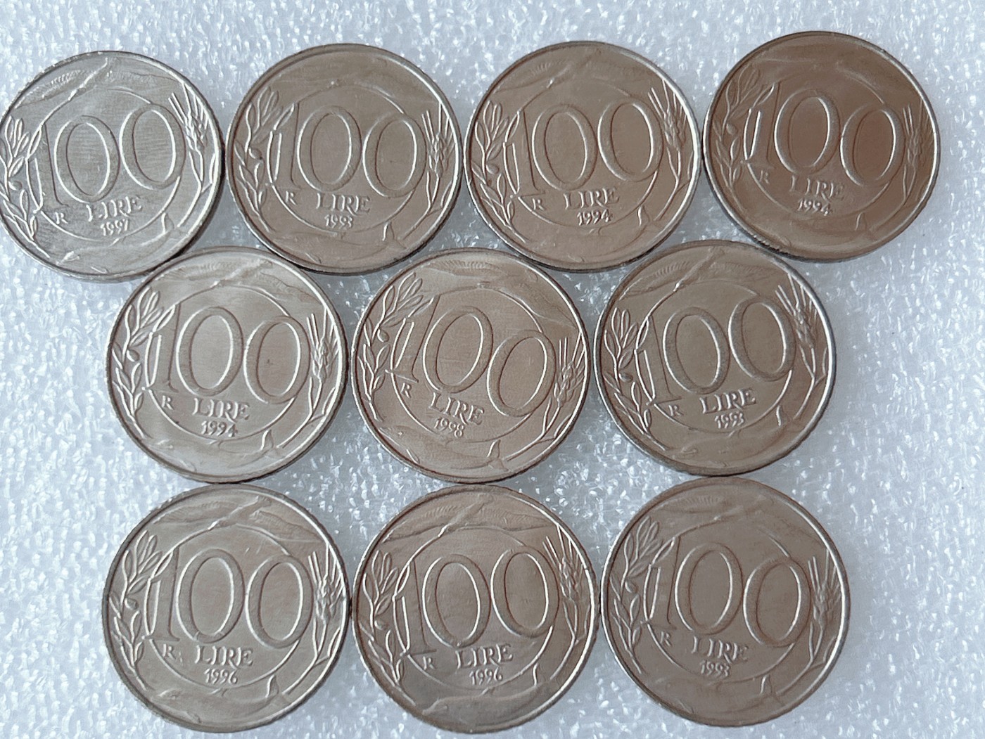 第一海外回流一元起拍收藏 散币专场 第62期 意大利90年代100里拉 10枚