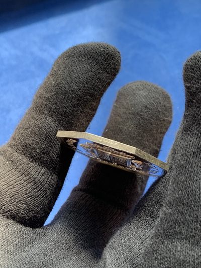 《竞宝斋》第239场-周日，周一 年终拍场 (全场包邮) 法国公证人八角银质代币，丰饶角边铭，UNC品相带车轮光，19.26克大个头