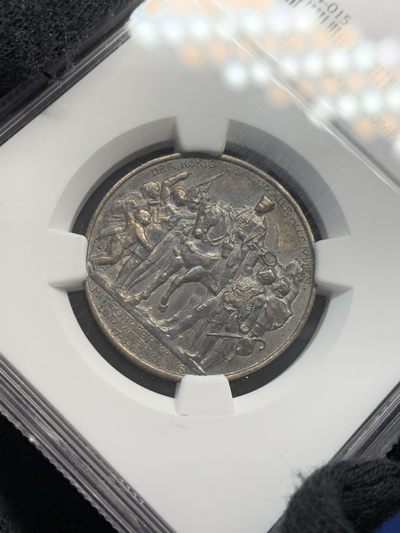 《竞宝斋》第239场-周日，周一 年终拍场 (全场包邮) NGC MS61 德国普鲁士1913年战胜拿破仑纪念2马克银币 正面极致五彩，背面环五彩 视觉盛宴 分数可以忽略了