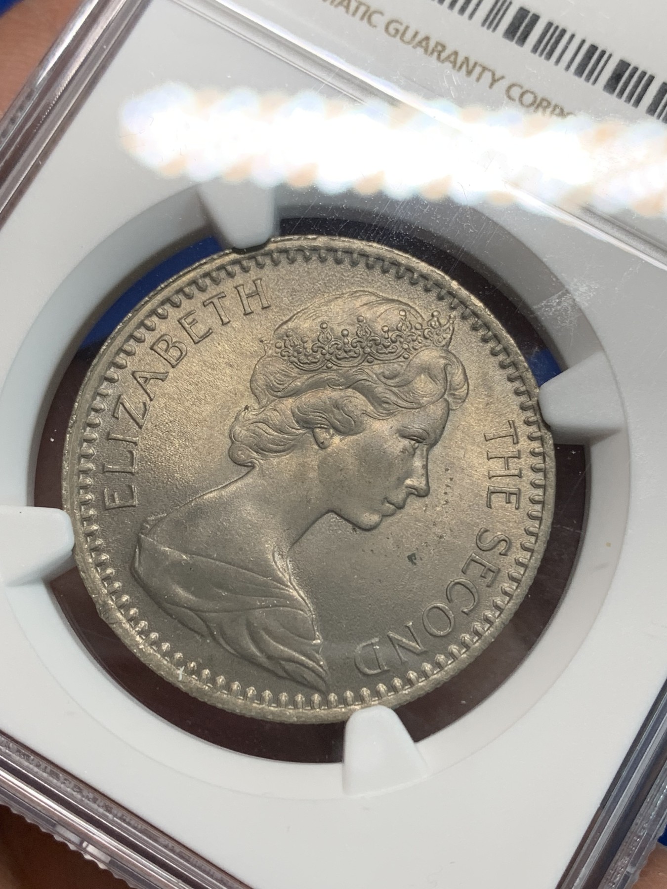 《竞宝斋》第240场-周日，周一 年终尾场 (全场包邮) NGC-MS64 罗德西亚1964年2.5先令镍币，经典羚羊造型 转光好