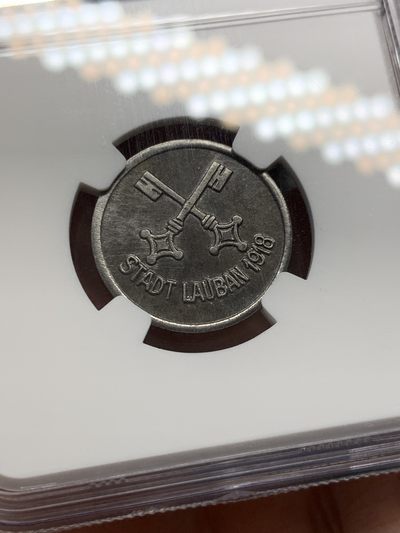 《竞宝斋》第239场-周日，周一 年终拍场 (全场包邮) NGC UNC 德国 德紧 1918 劳班芬克 10芬妮