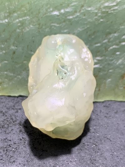 放福利！精美天然戈壁冰皮白绿糖心玛瑙原石吊坠一颗， - 放福利！精美天然戈壁冰皮白绿糖心玛瑙原石吊坠一颗，