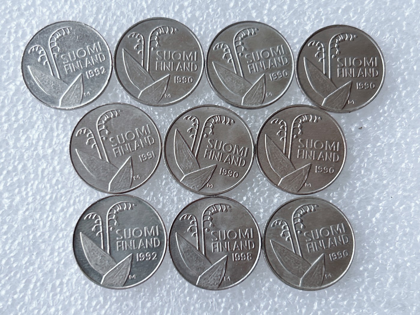 第一海外回流一元起拍收藏 散币专场 第62期 芬兰90年代10芬尼 10枚