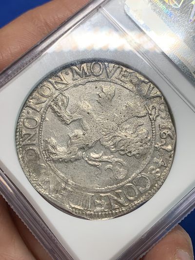 《竞宝斋》第239场-周日，周一 年终拍场 (全场包邮) NGC MS62 尼德兰1648年坎彭市雄狮1L打制银币