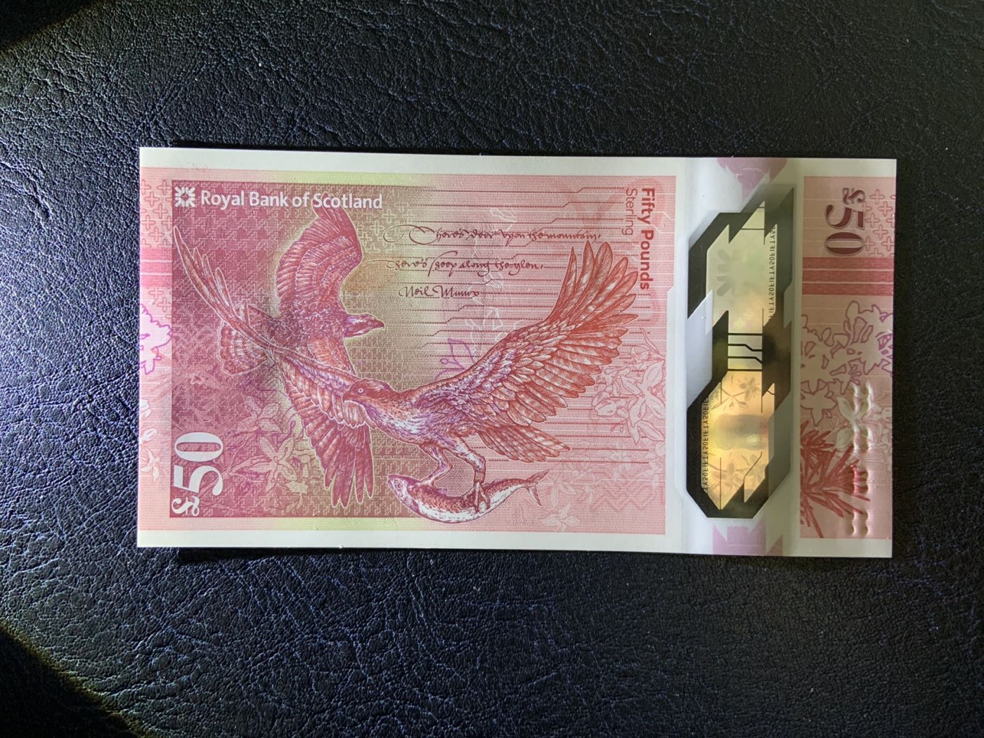收藏联盟Quantum Auction 第321期拍卖  苏格兰皇家银行2020年50镑 品相全新UNC 号码无4 女性教育家 弗洛拉