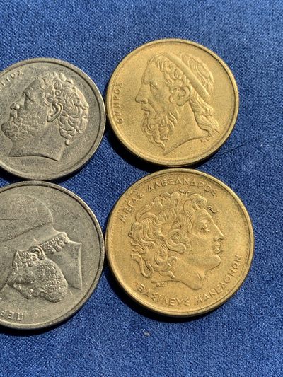 《竞宝斋》第239场-周日，周一 年终拍场 (全场包邮) 6枚一组 80年代希腊流通币一套