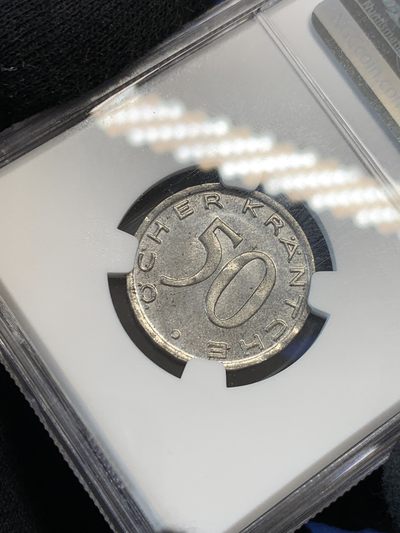 《竞宝斋》第239场-周日，周一 年终拍场 (全场包邮) NGC MS63 德国1920年亚琛鹰头50芬尼，紧急通胀币，名誉品种