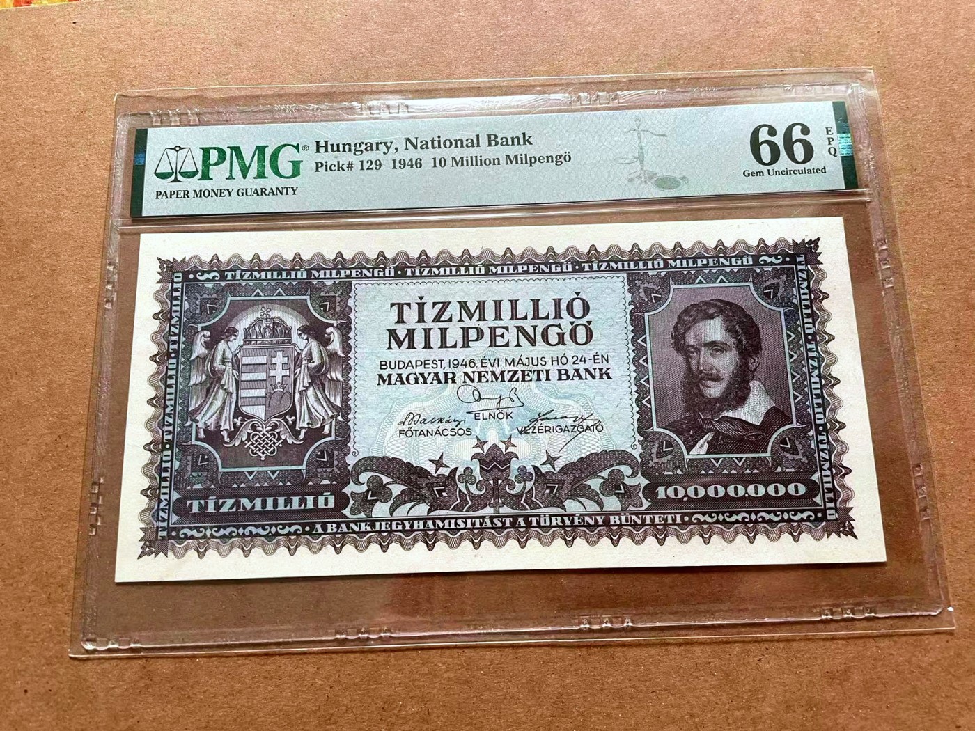 【Blue Auction】✨世界纸币精拍第428期——苍老师专场 PART1 匈牙利 1946年1000万潘哥 PMG66EPQ