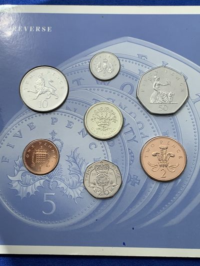 《竞宝斋》第239场-周日，周一 年终拍场 (全场包邮) 英国1991年硬币套装，共7枚