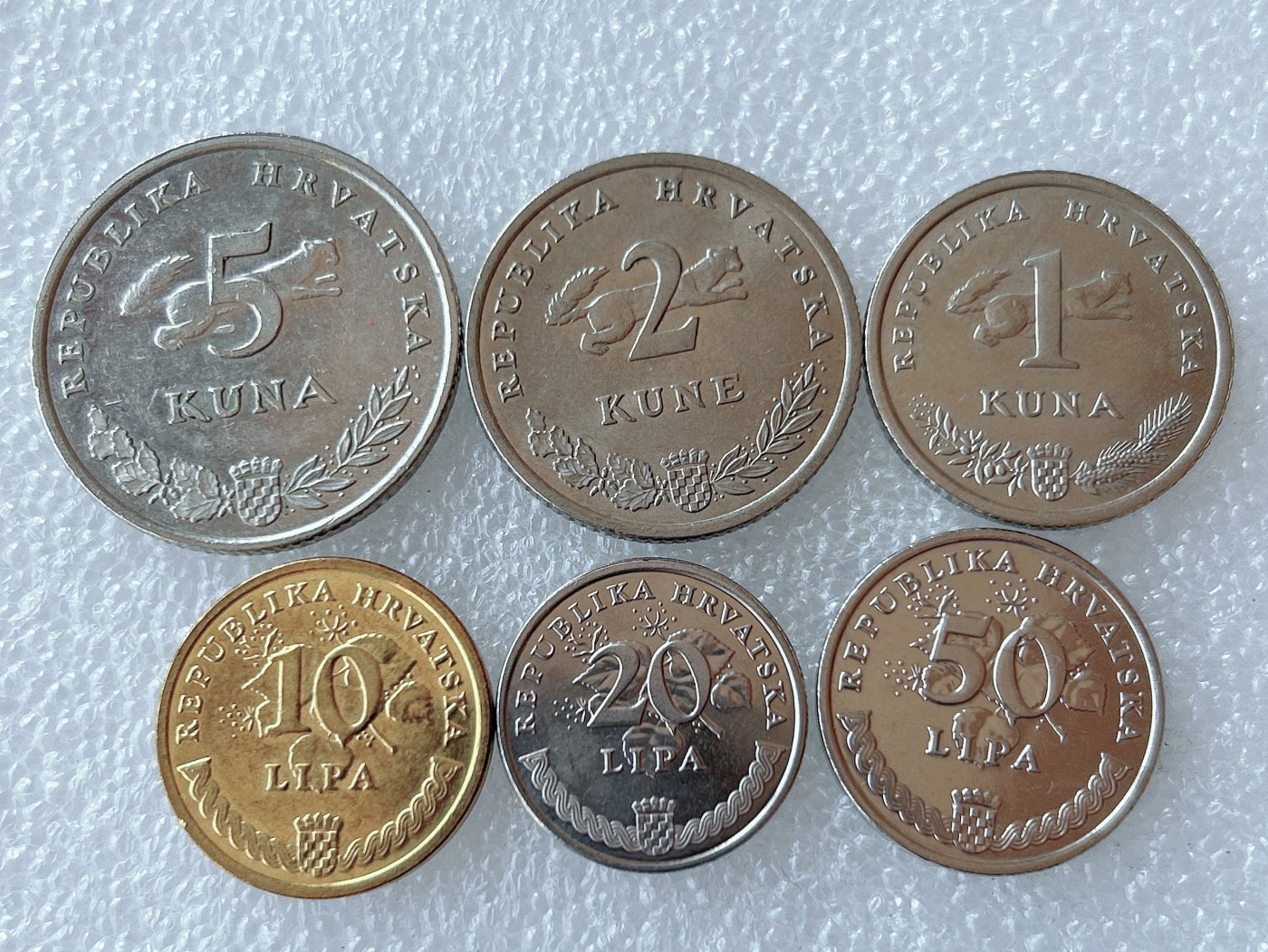 第一海外回流一元起拍收藏 散币专场 第62期 克罗地亚硬币6枚套