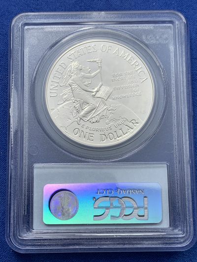 《竞宝斋》第239场-周日，周一 年终拍场 (全场包邮) PCGS PR69DCAM 美国史密斯研究会成立150周年纪念精制银币 很漂亮的美国现代银币之一