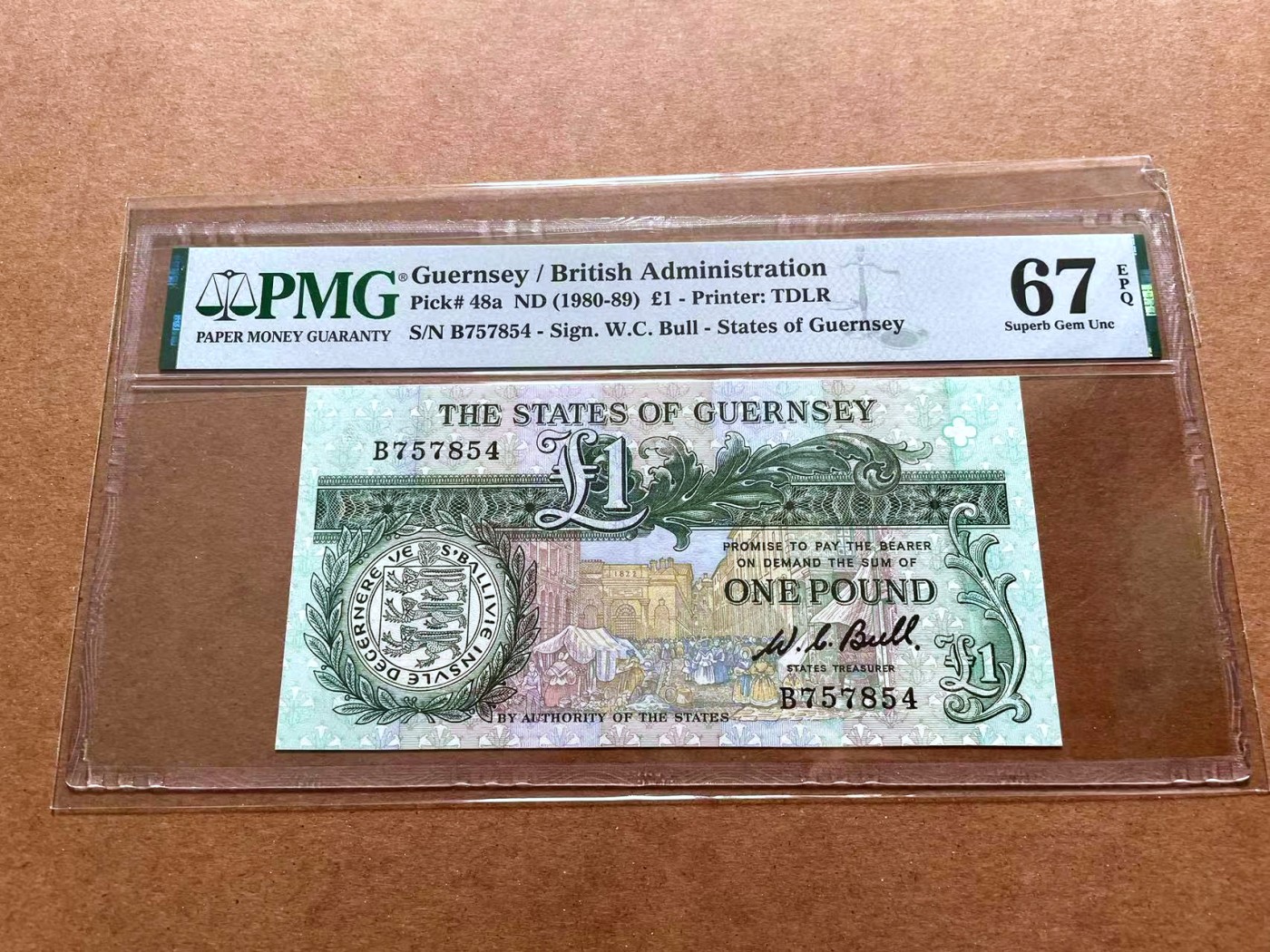 【Blue Auction】✨世界纸币精拍第428期——苍老师专场 PART1 根西 1980-89年1镑  PMG67EPQ
