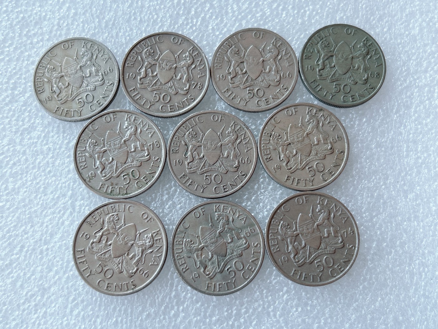 第一海外回流一元起拍收藏 散币专场 第62期 肯尼亚50分 10枚