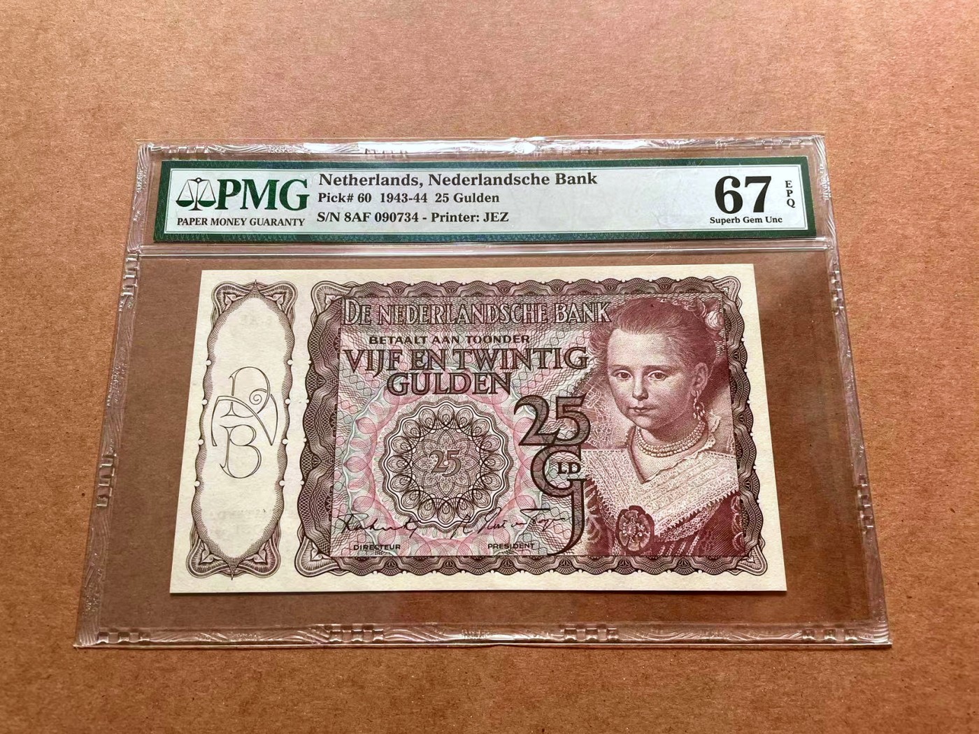 【Blue Auction】✨世界纸币精拍第428期——苍老师专场 PART1 【亚军分】荷兰 1943-44年25盾 PMG67EPQ 小女孩经典