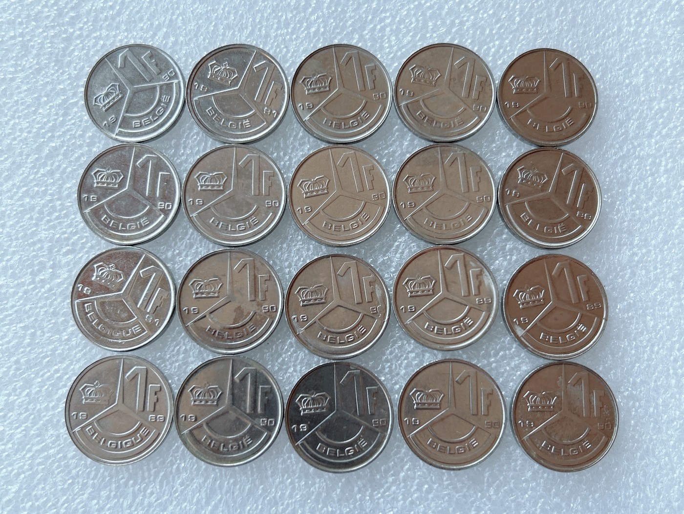 第一海外回流一元起拍收藏 散币专场 第62期 比利时1法郎 20枚