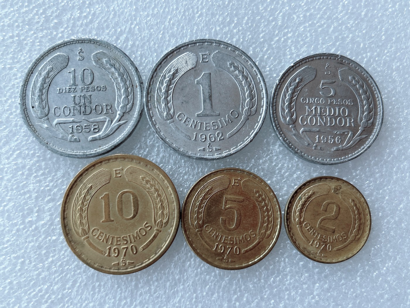 第一海外回流一元起拍收藏 散币专场 第62期 智利飞鹰版6枚