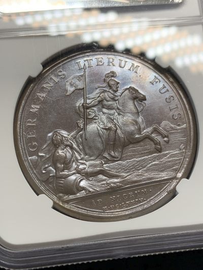 《竞宝斋》第239场-周日，周一 年终拍场 (全场包邮) 唯一冠军分 NGC MS66BN 法国1674年路易十四太阳王拉登堡战役纪念大铜章