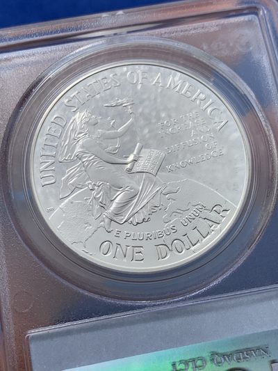 《竞宝斋》第239场-周日，周一 年终拍场 (全场包邮) PCGS PR69DCAM 美国史密斯研究会成立150周年纪念精制银币 很漂亮的美国现代银币之一