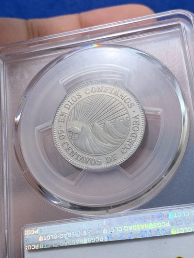 《竞宝斋》第239场-周日，周一 年终拍场 (全场包邮) PCGS金盾 PR67DCAM 尼加拉瓜1972年南美太阳神50分精制镍币