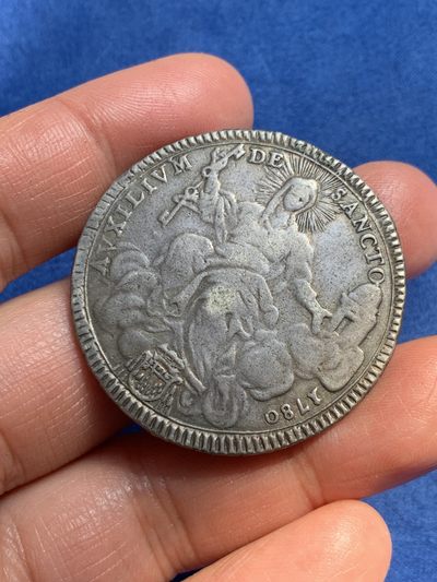 《竞宝斋》第239场-周日，周一 年终拍场 (全场包邮) 意大利教皇国1780年教皇庇护六世scudo大银 细节见图