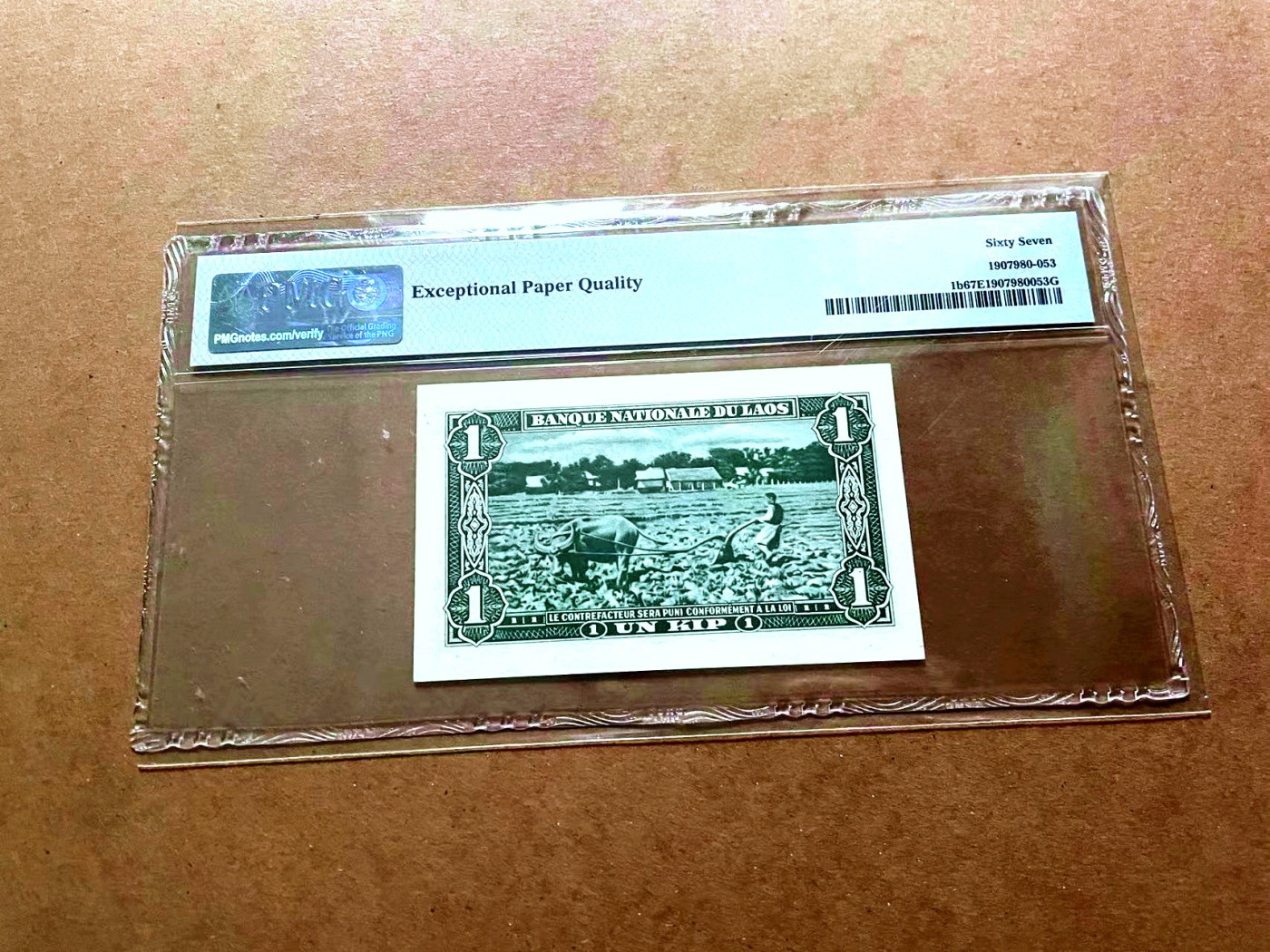 【Blue Auction】✨世界纸币精拍第429期——苍老师专场 PART2 老挝 1957年1基普 PMG67EPQ 高分 