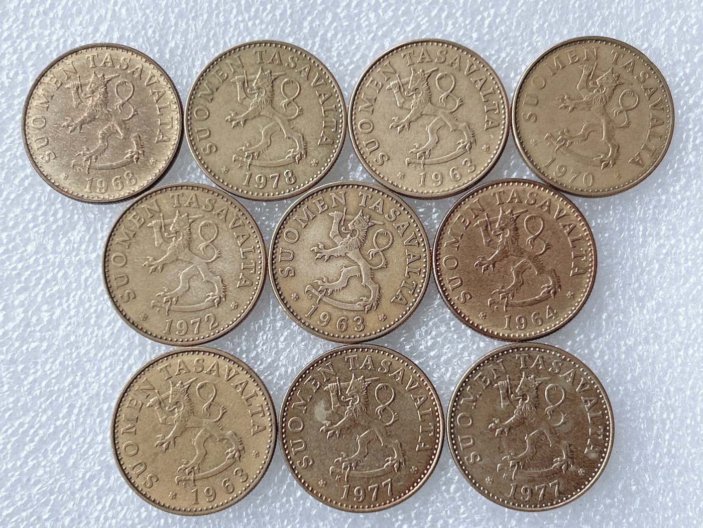 第一海外回流一元起拍收藏 散币专场 第62期 芬兰50芬尼铜币 10枚