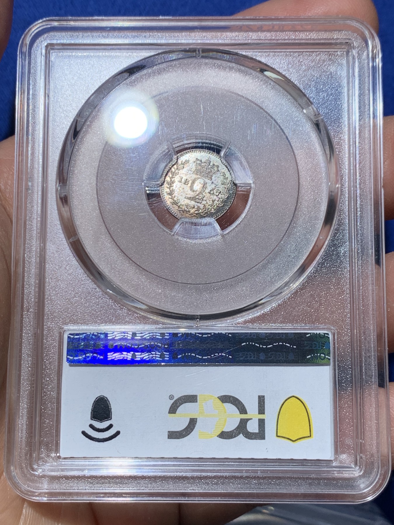 《竞宝斋》第240场-周日，周一 年终尾场 (全场包邮) 4枚一组 PCGS PL63-67 英国1857小维早期濯足币，1D+2D+3D+4D面值，顶级分数PL状态，附送原盒传承有序