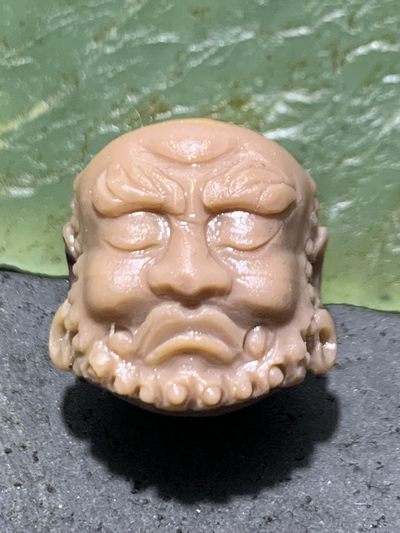 精美亚光戈壁彩玉手工雕刻达摩珠子一个！ - 精美亚光戈壁彩玉手工雕刻达摩珠子一个！