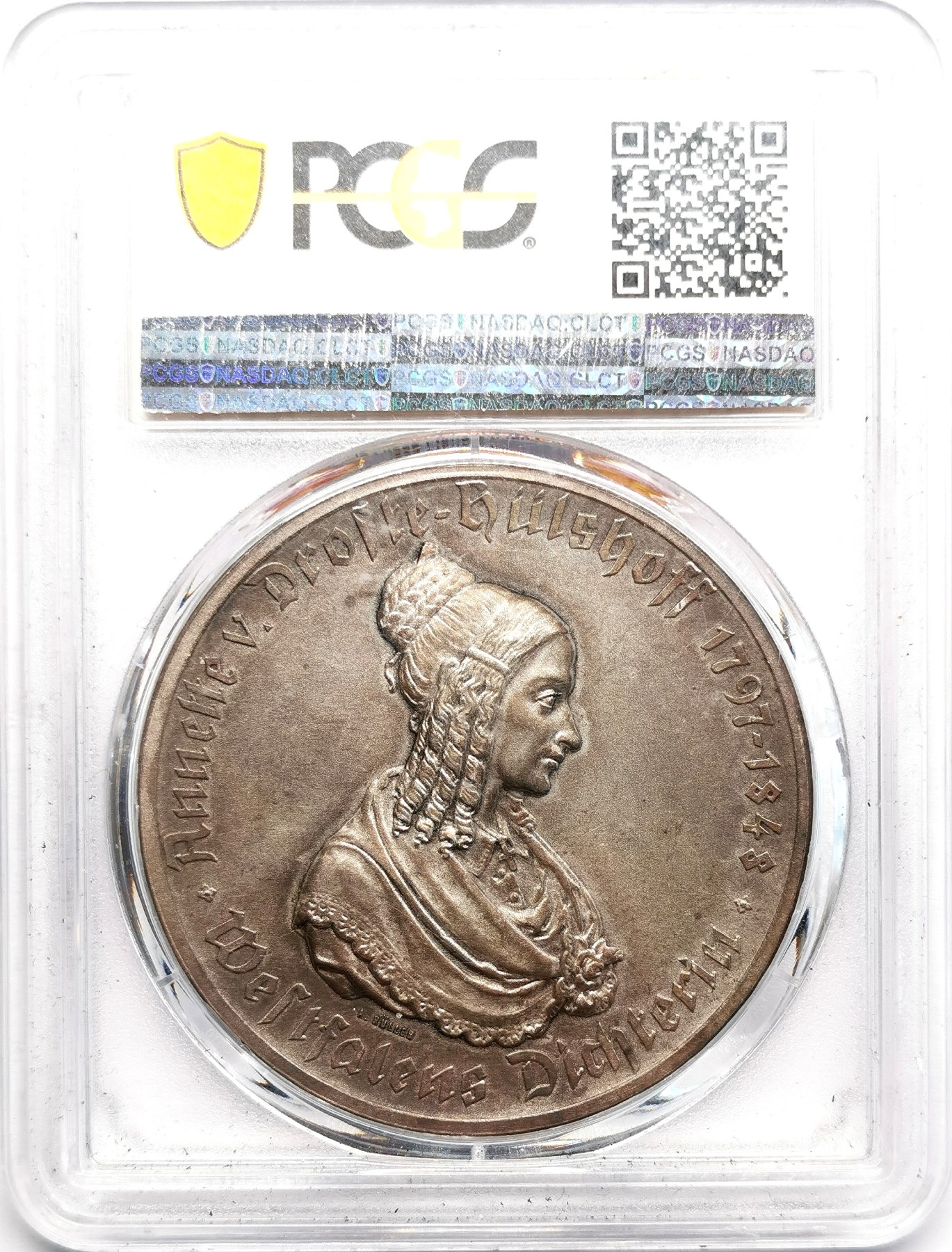 凡希社世界钱币微拍第二百六十期 威斯特伐利亚马币双面头像币章PCGS-SP62 Matte工艺！