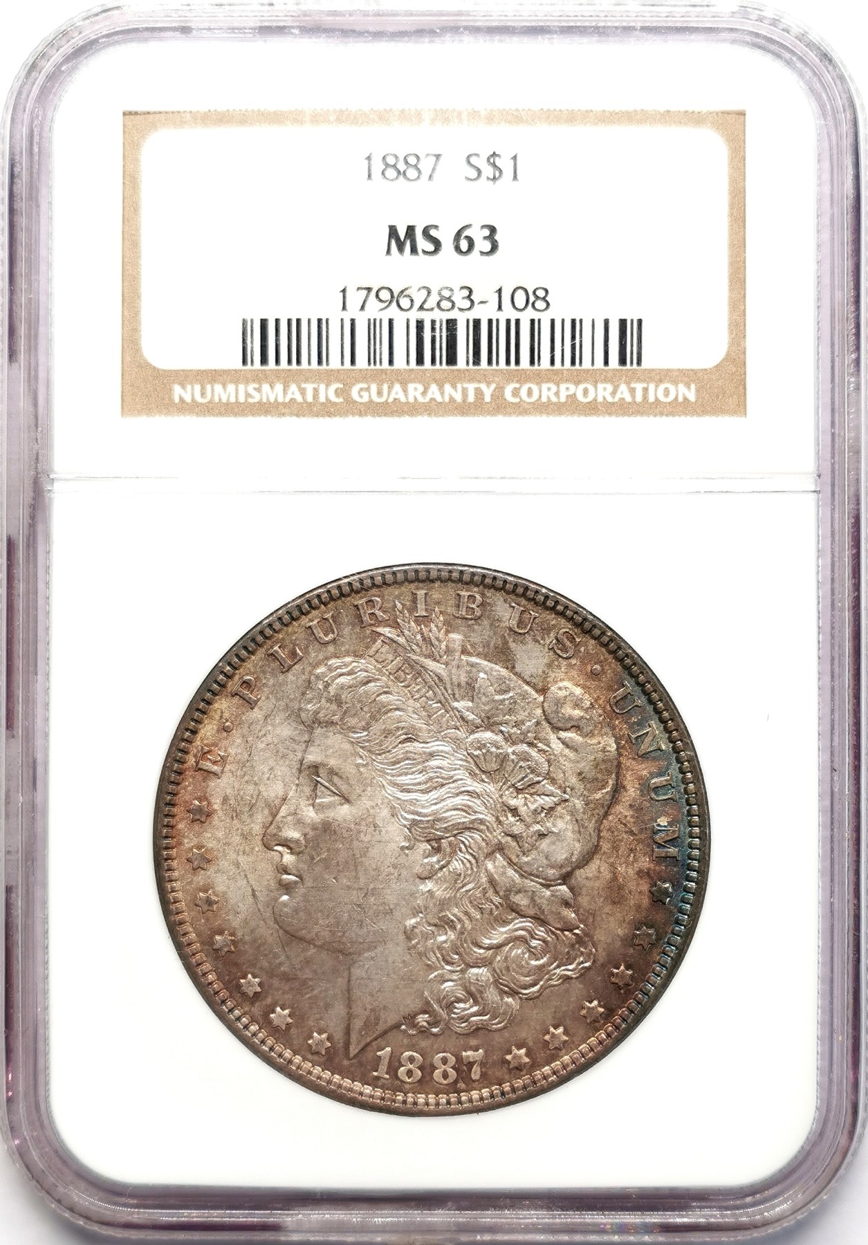 凡希社世界钱币微拍第二百六十期 1887美国摩根壹元大银NGC-MS63