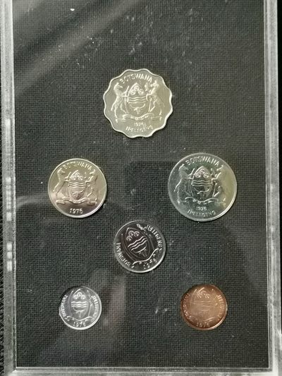 道一币馆币章第三十三场 - 原盒 博茨瓦纳1976年套币六枚