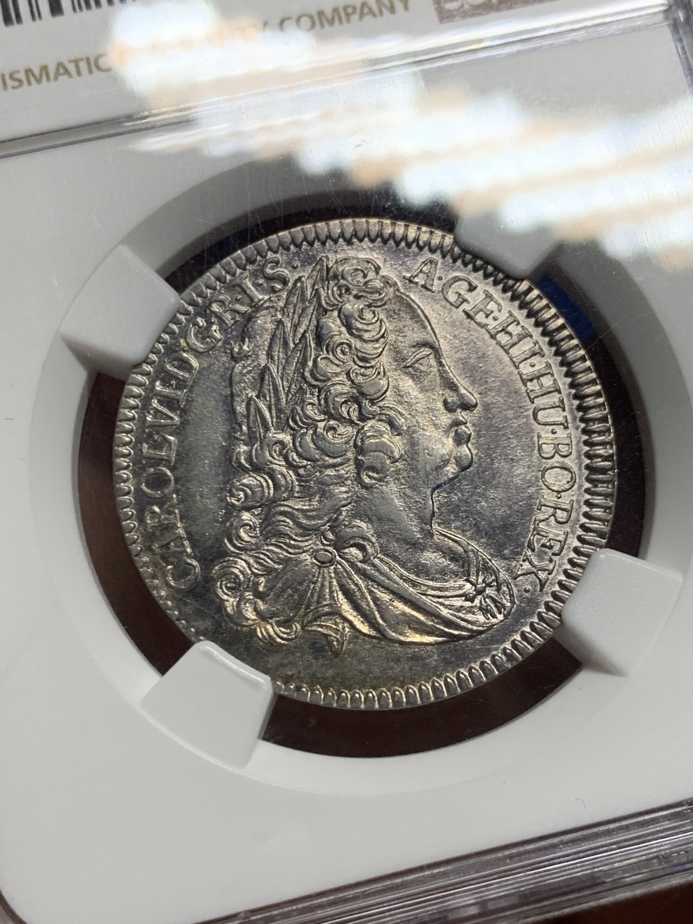 《竞宝斋》第240场-周日，周一 年终尾场 (全场包邮) NGC-MS62 神罗 1740年 卡尔六世 1/4泰勒少见面值 好状态