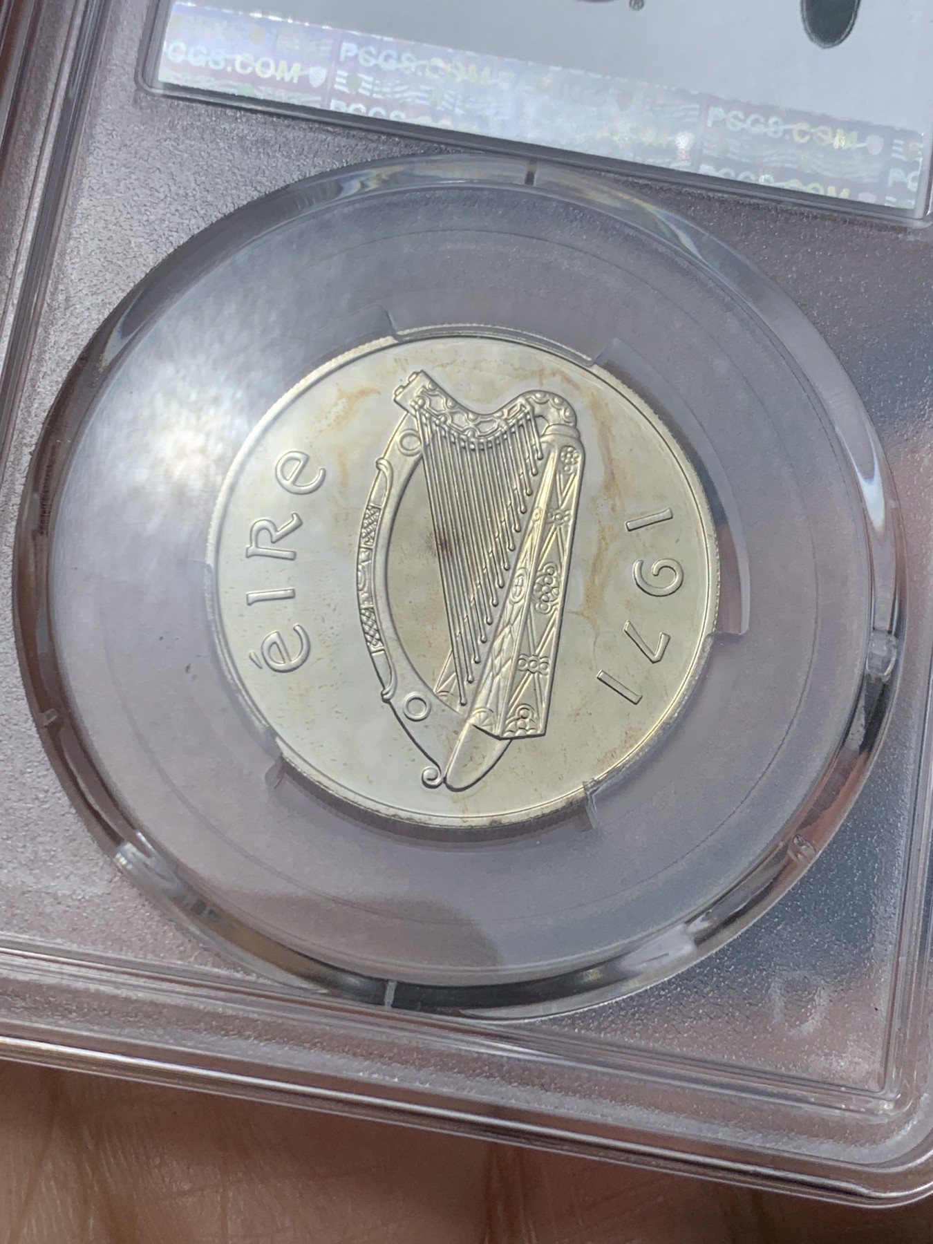 《竞宝斋》第240场-周日，周一 年终尾场 (全场包邮) PCGS PR66CAM 爱尔兰1971三文鱼10便士 受欢迎的爱尔兰动物系列