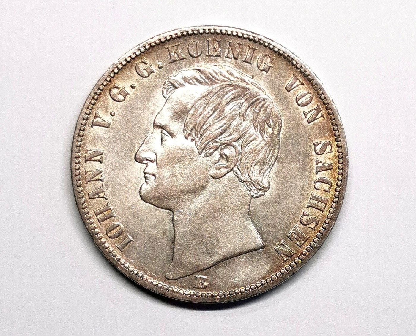 凡希社世界钱币微拍第二百六十期 1870萨克森泰勒银币AU淡彩！