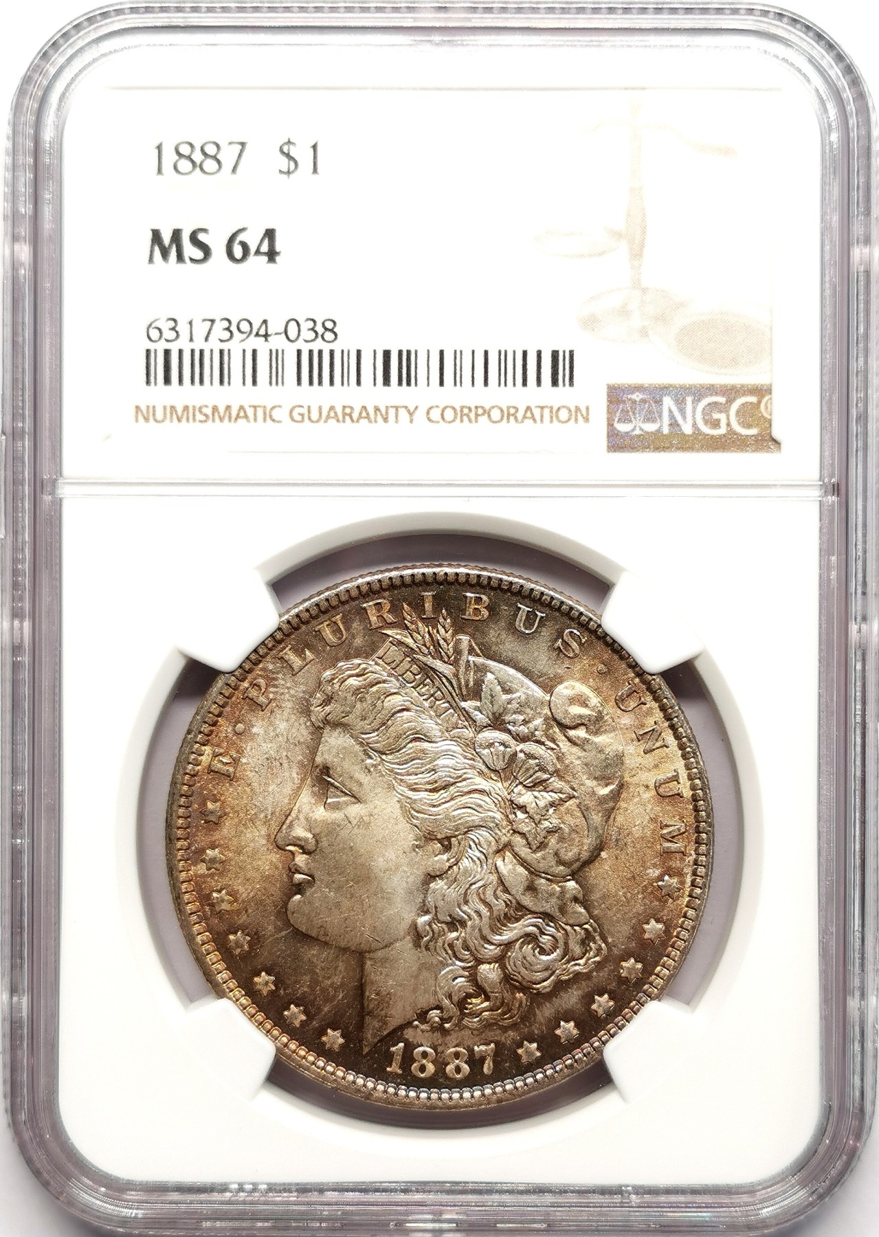 凡希社世界钱币微拍第二百六十期 1887美国摩根壹元大银NGC-MS64